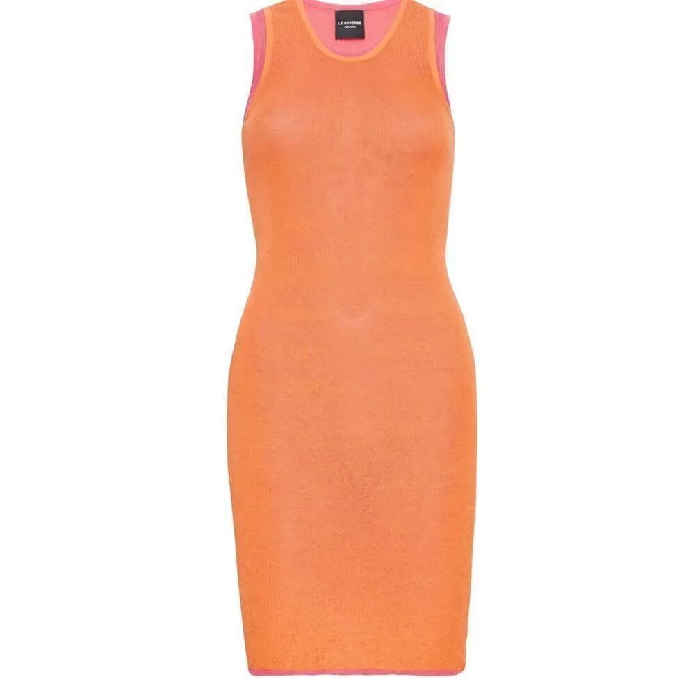 LE SUPERBE AIRY DRESS in Orange/Strawberry NWT Size XS
